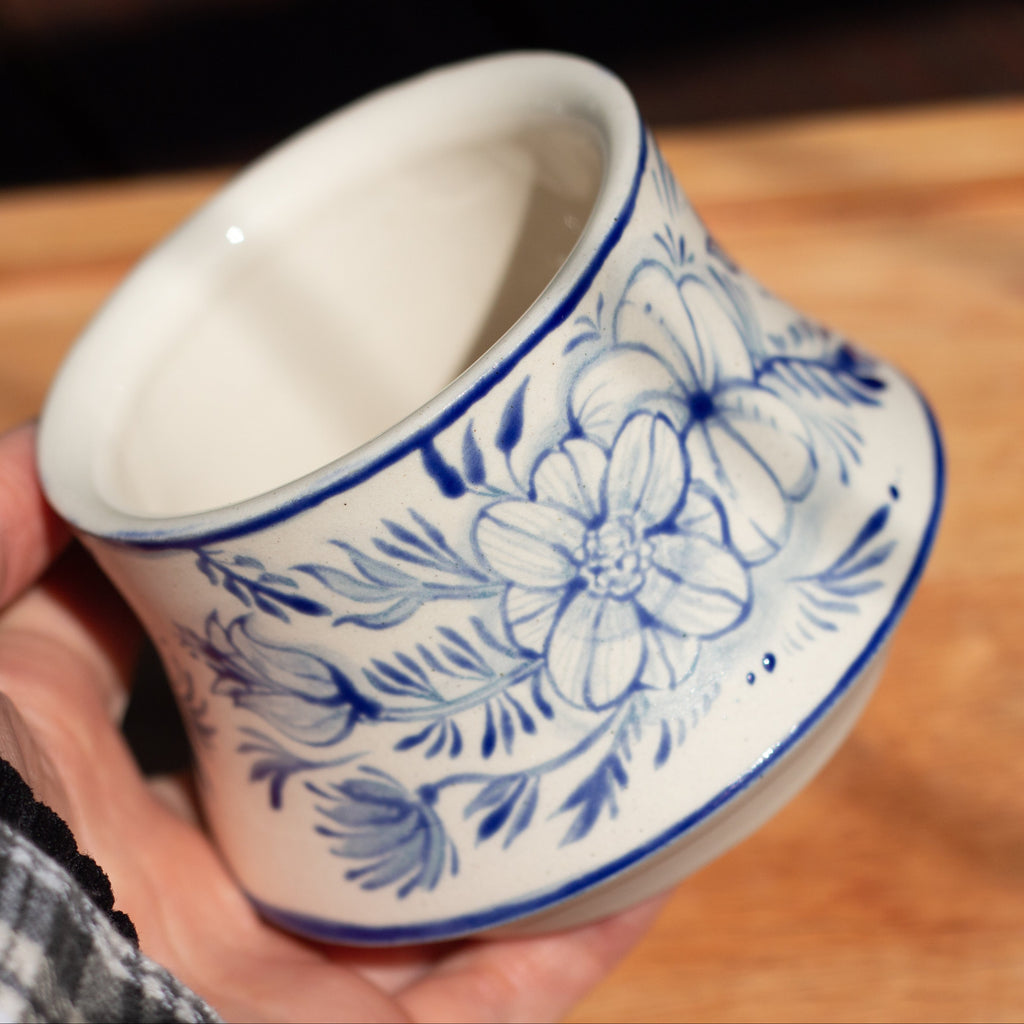 TERRA CUP • Floral Delfts Blauw/Orange • 16-19 cl