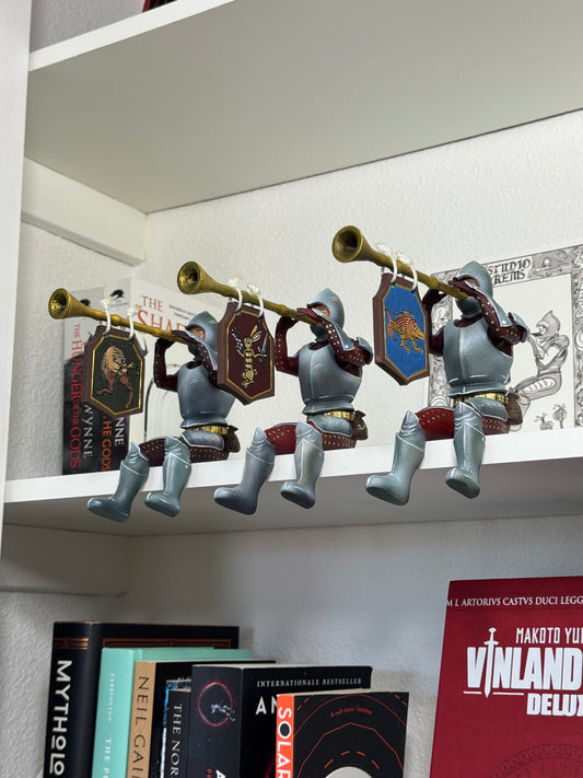 Bookshelf Guardian with Butt Trumpet Banner