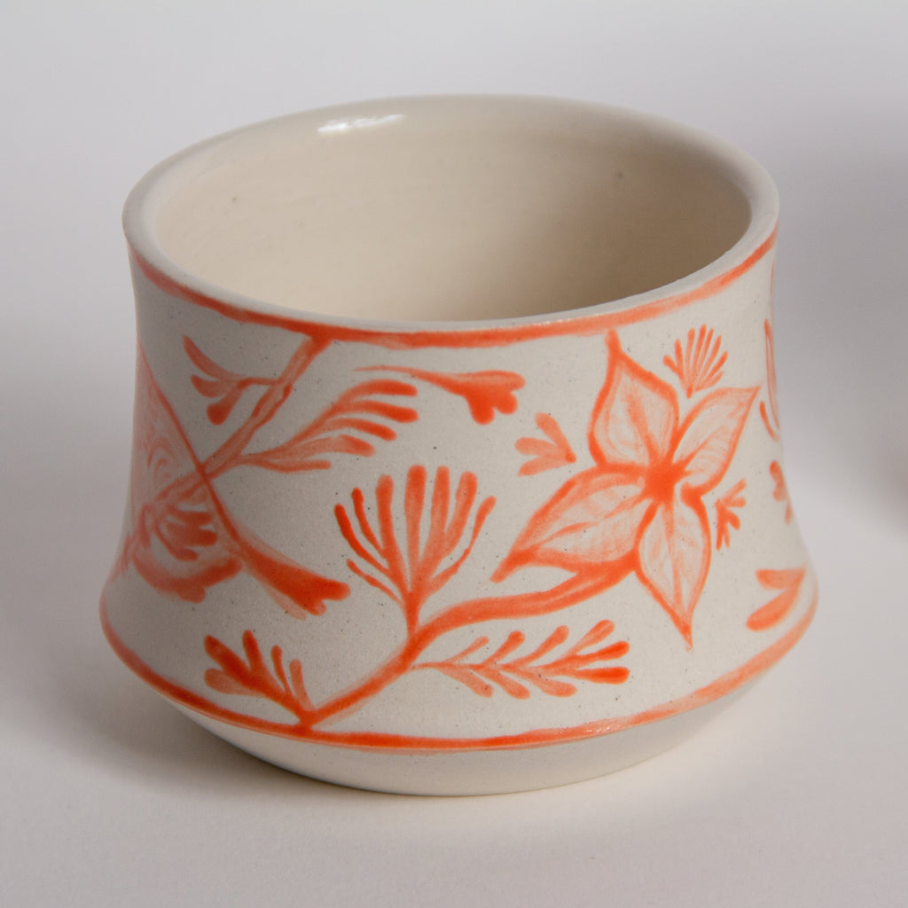 TERRA CUP • Floral Delfts Blauw/Orange • 16-19 cl