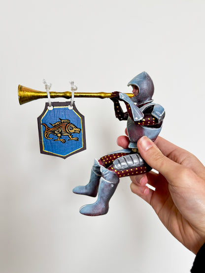 Bookshelf Guardian with Butt Trumpet Banner