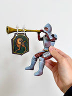 Bookshelf Guardian with Butt Trumpet Banner