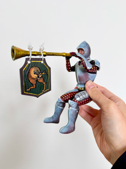 Bookshelf Guardian with Butt Trumpet Banner